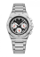 Męski srebrny zegarek NYI Watches ze stalowym paskiem Malcom - Silver 41MM