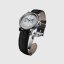 Orologio Corniche da uomo in argento con cinturino in pelle Chronograph Steel with White dial 39MM