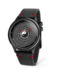 Relógio Undone Watches preto para homem com bracelete em pele Zen Cartograph Black 40MM