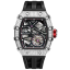 Tsar Bomba Watch zilveren herenhorloge met rubberen band TB8209D - Silver / Black Automatic 43,5MM