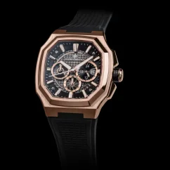 Orologi da uomo in oro Ralph Christian con un braccialetto di gomma The Equinox Chrono - Royal Dusk 47MM