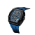 Černé pánské hodinky Tsar Bomba Watch s gumovým TB8204Q - Black / Blue 43,5MM