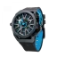 Men's Mazzucato black watch with rubber strap RIM Monza Black / Blue - 48MM Automatic