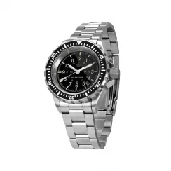 Men's silver Marathon watch with steel strap Grey Maple Large Diver's 41MM Automatic