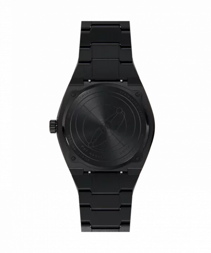 Relógio Paul Rich preto para homens com pulseira de aço Cosmic - Black 45MM