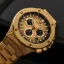 Zlaté pánske hodinky Louis XVI s oceľovým pásikom Frosted Le Monarque 1213 - Gold 42MM