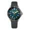 Zilverkleurig herenhorloge van Circula Watches met een rubberen band DiveSport Titan - Petrol / Black DLC Titanium 42MM Automatic