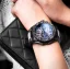 Men's black Nsquare Watch with leather strap SnakeQueen White / Black 46MM Automatic