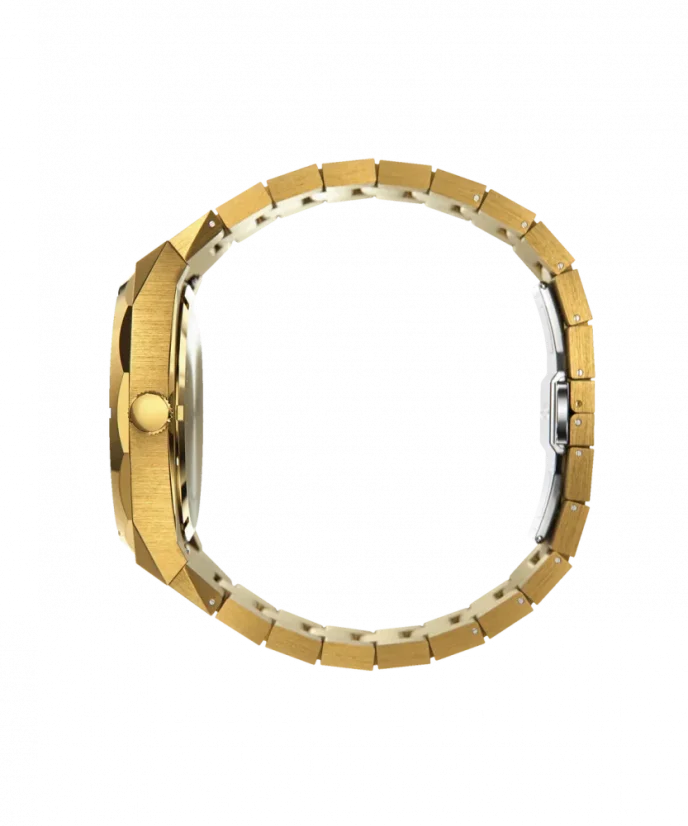 Men's gold Paul Rich watch with steel strap Frosted Star Dust Lapis Nebula - Gold 45MM