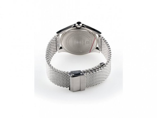 Men's silver Swiss Military Hanowa watch with steel strap SMP36040.01 42MM