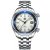 Stříbrné pánské hodinky Phoibos Watches s ocelovým páskem Eage Ray 200M - Pastel White Automatic 41MM