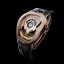 Χρυσό ανδρικό ρολόι Tsar Bomba Watch με ατσάλινο λουράκι TB8213 - Gold / Black Automatic 44MM