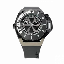 Men's Mazzucato black watch with rubber strap RIM Scuba Black - 48MM Automatic
