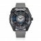 Relógio masculino de prata Mazzucato com bracelete de borracha LAX Dual Time Black / Grey - 48MM Automatic