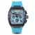 Relógio de homem Ralph Christian preto com pulseira de borracha The Intrepid Sport - Arctic Blue 42,5MM