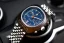 Zilveren herenhorloge van Straton Watches met stalen riem Comp Driver Blue 42MM