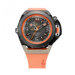 Men's Mazzucato black watch with rubber strap RIM Scuba Black / Orange - 48MM Automatic