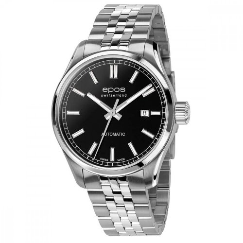 Srebrny męski zegarek Epos ze stalowym paskiem Passion 3501.132.20.15.30 41MM Automatic