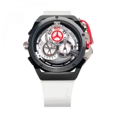 Čierne pánske hodinky Mazzucato s gumovým pásikom Rim Sport Black / White - 48MM Automatic