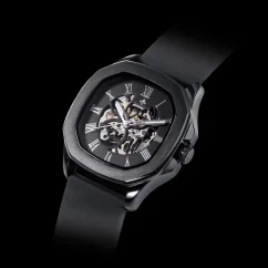 Ralph Christian hmusta miesten kello kuminauhalla The Avalon - Black Automatic 42MM