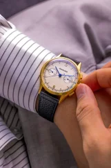 Zlaté pánské hodinky Excelsior Park s koženým páskem GOLD 38,9MM Automatic