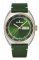 Men's silver Delbana Watch with leather strap Locarno Silver Gold / Green 41,5MM