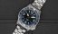 Męski srebrny zegarek Momentum Watches ze stalowym paskiem Torpedo Blast Eclipse Solar Blue 44MM