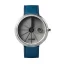 Men's silver 22Designstudio Watches watch with leather strap 4D Concrete Harbour Edition 44MM