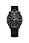 Zwart herenhorloge van Bomberg Watches met een rubberen band DEEP BLACK 45MM