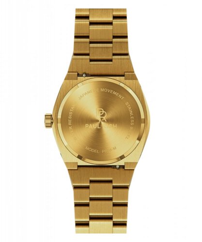 Zlaté pánske hodinky Paul Rich s oceľovým pásikom Signature Frosted - Sultan's Ruby 45MM