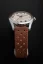 Men's silver Nivada Grenchen watch with leather strap Antarctic 35004M17 35MM
