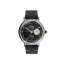 Męski srebrny zegarek Out Of Order Watches ze skórzanym paskiem Firefly 36 Black 36MM