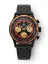 Zwart herenhorloge van Nivada Grenchen met leren riem Chronoking Mecaquartz Black 87041Q10 38MM