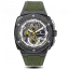 Čierne pánske hodinky Ralph Christian s gumovým pásikom The Entourage Chrono - Combat Green 45MM
