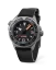 Zilverkleurig herenhorloge van Undone Watches met een rubberen band Aquadeep - Signal Black 43MM Automatic