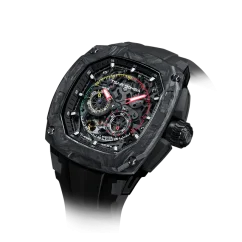 Montre homme Tsar Bomba Watch couleur noire avec élastique Dark Matter 1 Black 43MM