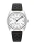 Stříbrné pánské hodinky Nivada Grenchen s koženým páskem Super Antarctic White 32065A10 38MM