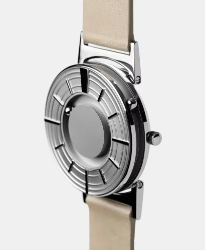Relógio Eone prata para homens com pulseira de couro Bradley Edge - Silver 40MM