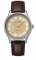 Men's silver Delbana Watch with leather strap Recordmaster Mechanical White / Gold 40MM