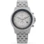 Orologio da uomo Louis XVI in argento con cinturino in acciaio Frosted Aramis - Silver 43MM