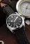 Stříbrné pánské hodinky Nivada Grenchen s koženým páskem Super Antarctic 3.6.9 Black No Vintage Effect 32039A14 38MM Automatic
