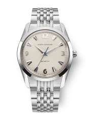 Stříbrné pánské hodinky Nivada Grenchen s ocelovým páskem Antarctic 35004M04 35MM