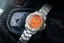 Men's silver Delma Watch with steel strap Blue Shark IV Silver Orange 47MM Automatic