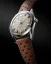 Men's silver Nivada Grenchen watch with leather strap Antarctic 35004M15 35MM