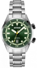 Men's silver Audaz watch with steel strap Seafarer ADZ-3030-03 - Automatic 42MM