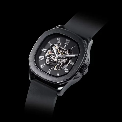 Czarny zegarek męski Ralph Christian z gumką The Avalon - Black Automatic 42MM