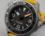 Men's silver Undone Watch with rubber strap Aquadeep - Signal Yellow 43MM Automatic