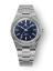 Męski srebrny zegarek Nivada Grenchen ze stalowym paskiem F77 TITANIUM DARK BLUE AVENTURINE 68018A77 37MM Automatic