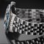 Strieborné pánske hodinky Davosa s oceľovým pásikom Ternos Ceramic - Silver/Blue 40MM Automatic