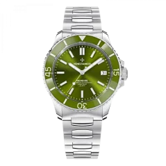 Reloj Venezianico plateado para hombre con correa de acero Nereide 3121501C Green 39MM Automatic
